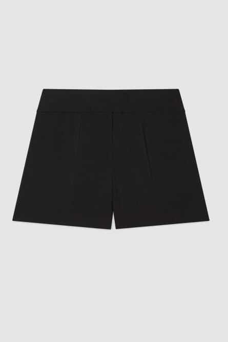 Stretch shorts with regular waist, Black, Patrizia Pepe