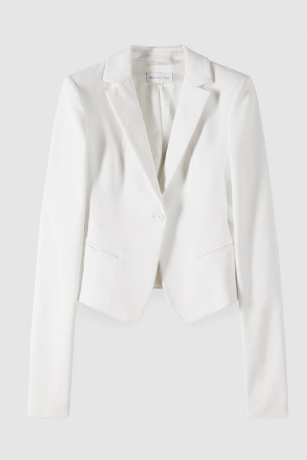 White 1 button jacket | Patrizia Pepe