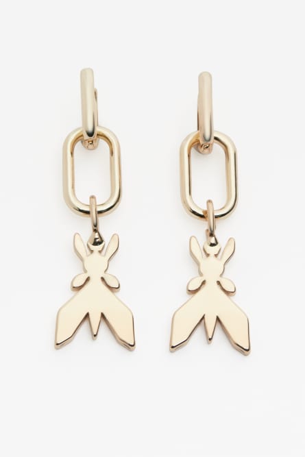 Double Chain earrings, Gold, Patrizia Pepe