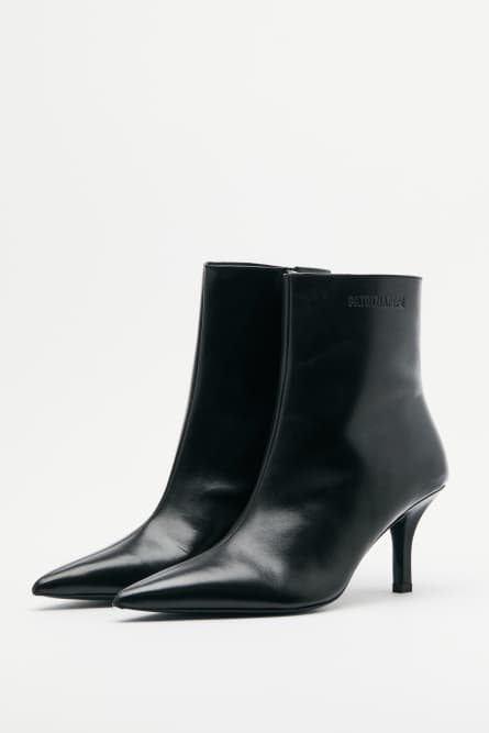 Minimal Shape ankle boots in leather, Black, Patrizia Pepe