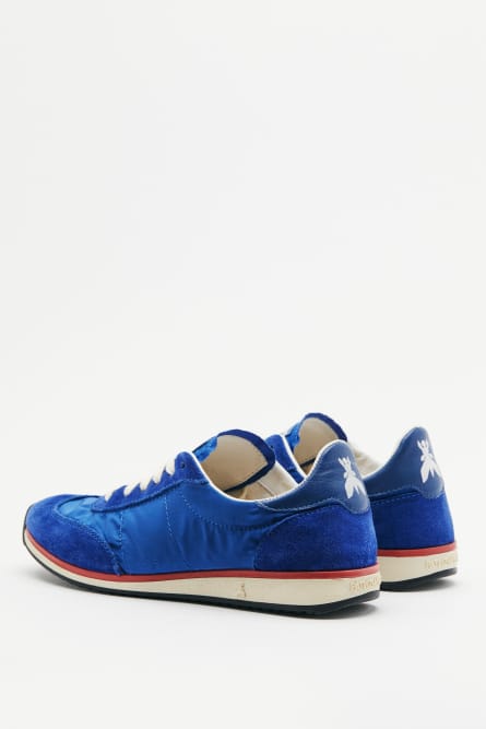 Running SKIN Sneakers &quot;Born in &apos;93&quot; in nylon, Blue, Patrizia Pepe