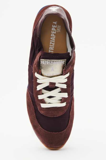 Running SKIN Sneakers &apos;93 en nylon, Marron, Patrizia Pepe