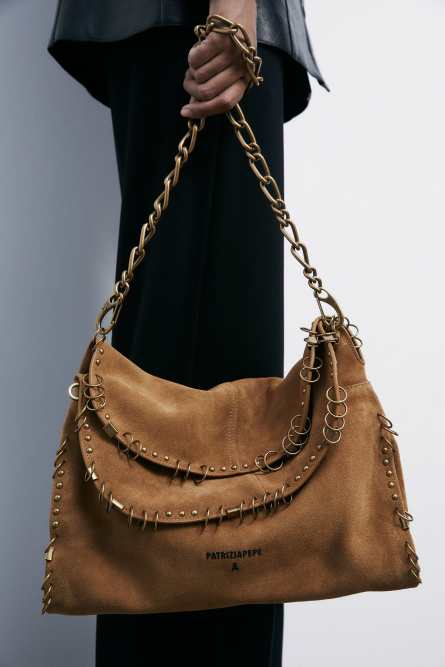 ★RECTO★IBIZA CABAS BAG IN SUEDE★6457★Tan★韓国★大人気★ Núnoo Women's Helena Suede Fringe Cross Body Bag - Tan