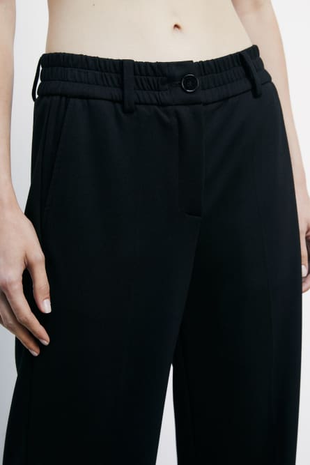 Low-waisted palazzo pants, Black, Patrizia Pepe