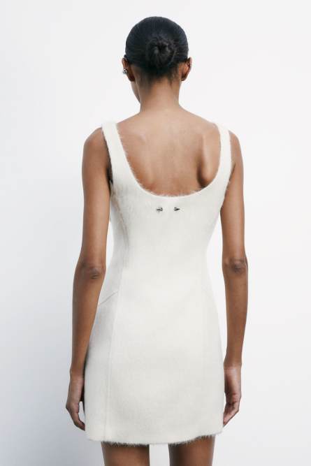 Мини-платье из мягкой смесовой шерсти, Белый, Patrizia Pepe
