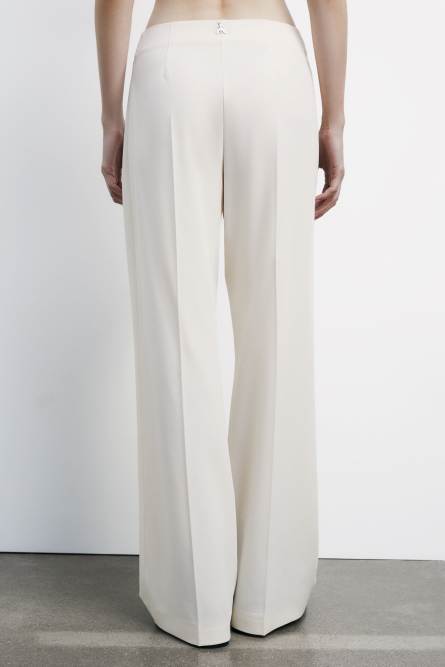 &quot;ESSENTIAL&quot; fluid pants, White, Patrizia Pepe
