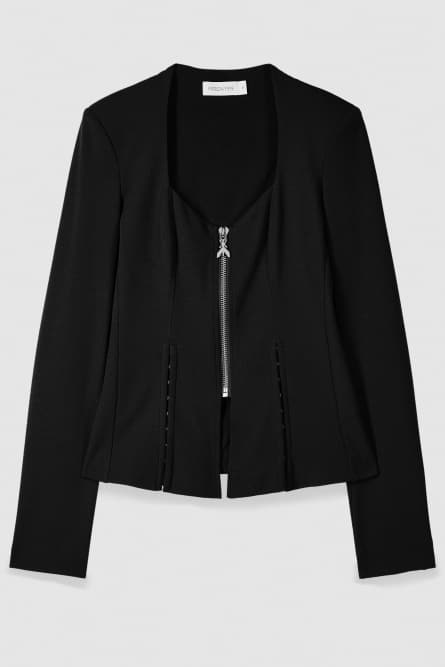 Blazer corset ajusté, Noir, Patrizia Pepe