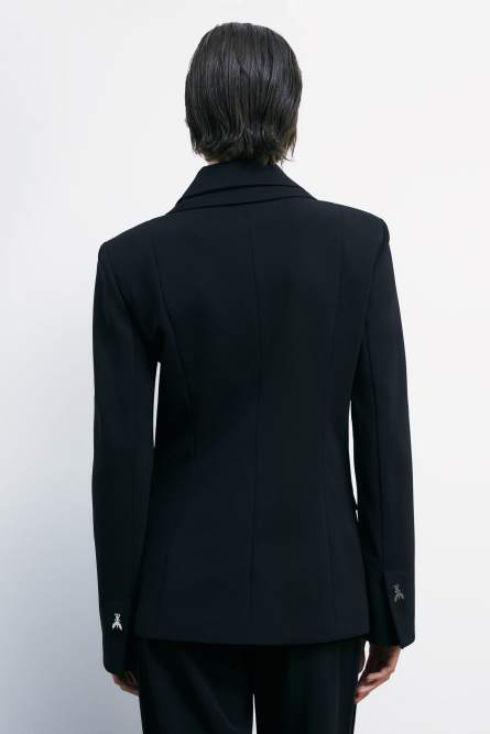 Blazer with double collar, Black, Patrizia Pepe