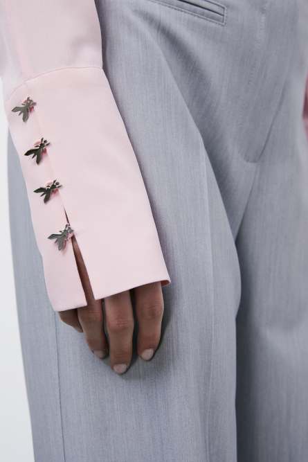 &quot;ESSENTIAL&quot; fluid viscose shirt, Pink, Patrizia Pepe