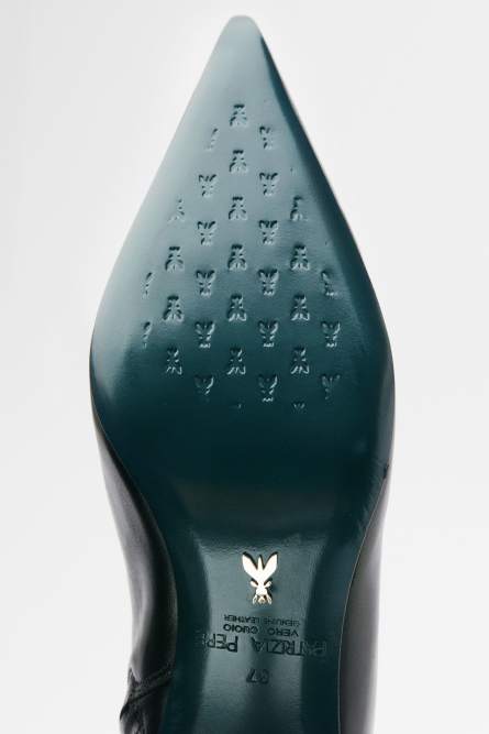 Stivali Minimal Shape in pelle, Nero, Patrizia Pepe