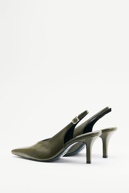 Туфли slingback Minimal Shape, Зеленый, Patrizia Pepe