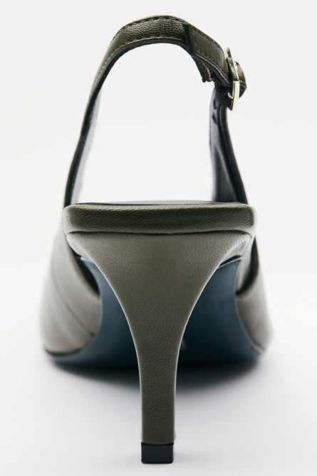 Туфли slingback Minimal Shape, Зеленый, Patrizia Pepe