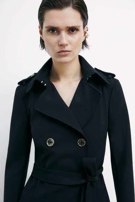 PATRIZIA PEPE ロングコート Black 2 button jacket | Patrizia Pepe