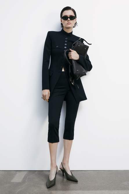 Stretch capri pants, Black, Patrizia Pepe