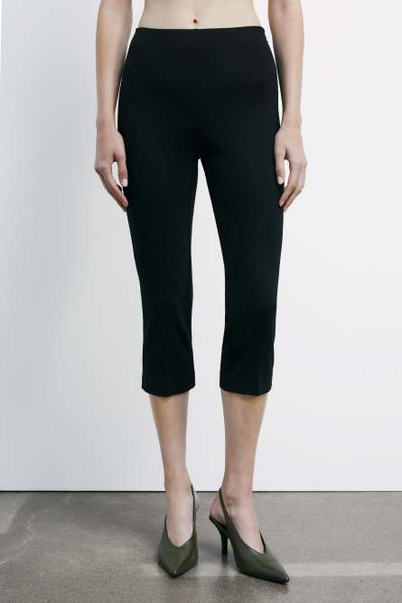 Stretch capri pants, Black, Patrizia Pepe