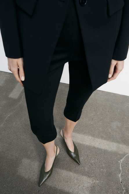 Туфли slingback Minimal Shape, Зеленый, Patrizia Pepe