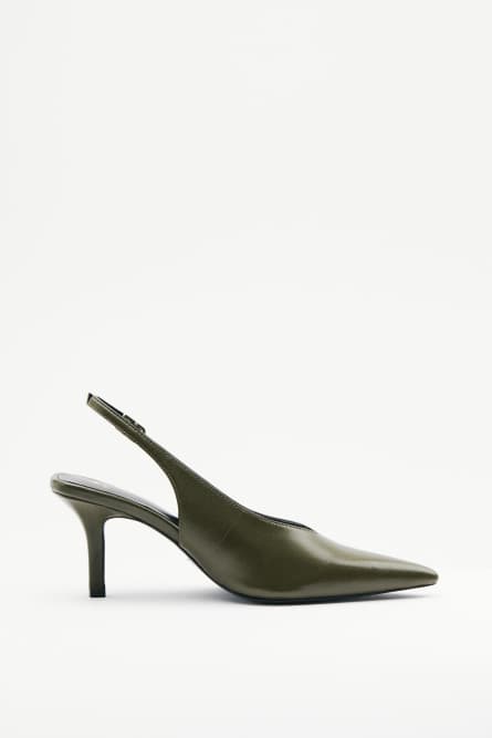 Туфли slingback Minimal Shape, Зеленый, Patrizia Pepe