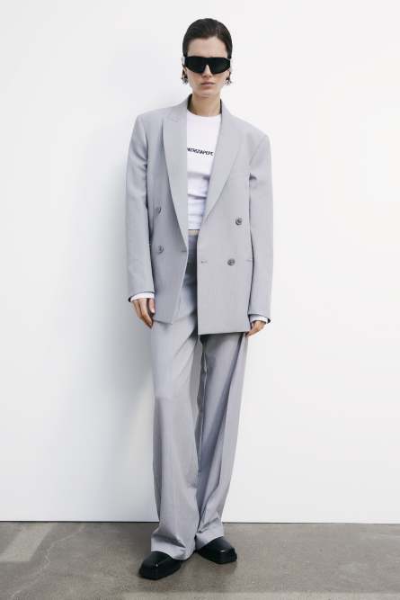 Long-sleeved ribbed top with logo, White, Patrizia Pepe