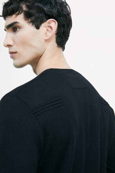 Wool crew neck sweater, Black, Patrizia Pepe