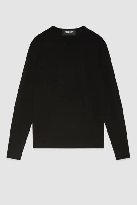 Wool crew neck sweater, Black, Patrizia Pepe