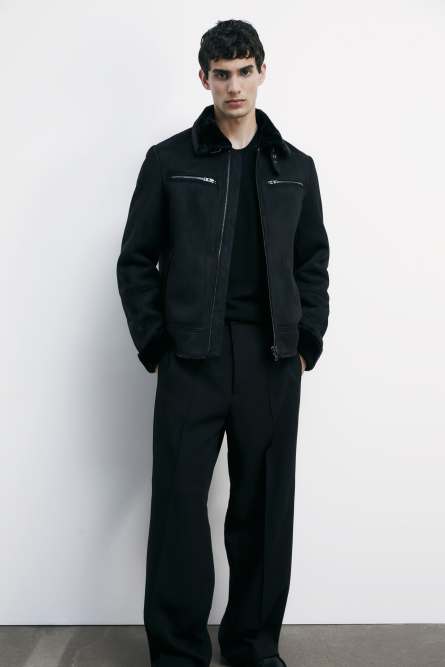 Padded jacket with soft collar, Black, Patrizia Pepe