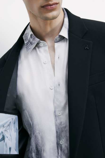 (IM)PERFECTION single-breasted reversible jacket in technical fabric, Black, Patrizia Pepe