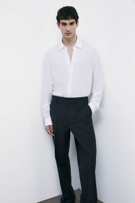 Viscose twill jacquard shirt, White, Patrizia Pepe