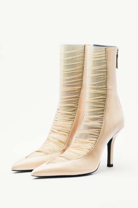 Minimal Shape Second Skin ankle boots, Beige, Patrizia Pepe