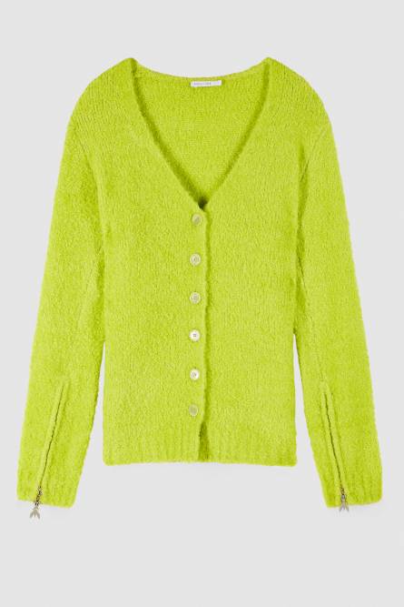 Fluffy cardigan, Green, Patrizia Pepe