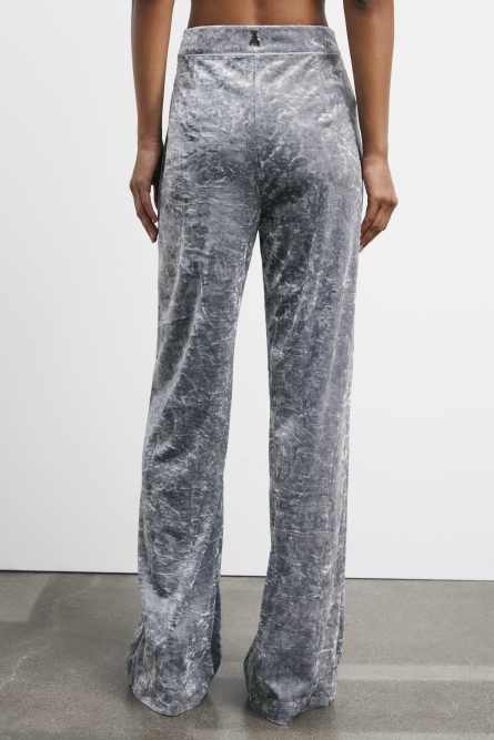 &quot;ESSENTIAL&quot; velvet pants, Grey, Patrizia Pepe