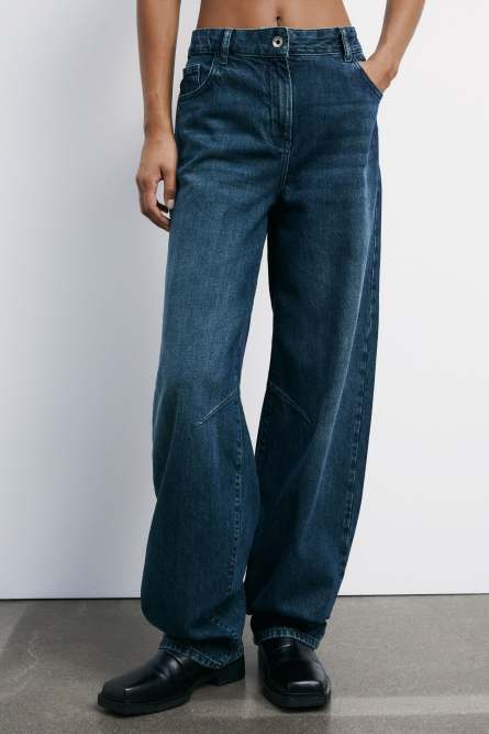 Baggy jeans with corset, Blue, Patrizia Pepe