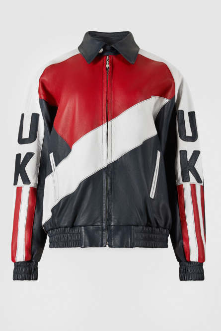 Blouson Bomber Flag UK, Bleu, Patrizia Pepe