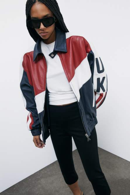Blouson Bomber Flag UK, Bleu, Patrizia Pepe