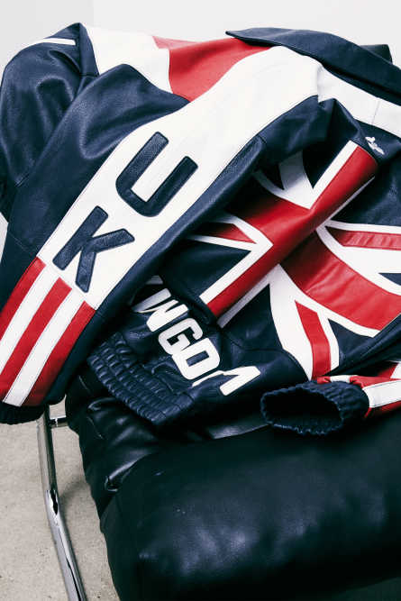 Blouson Bomber Flag UK, Bleu, Patrizia Pepe