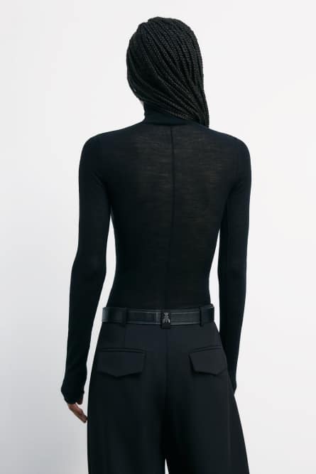 Lightweight wool turtleneck, Black, Patrizia Pepe