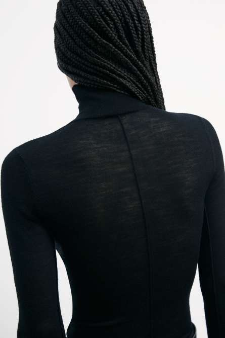 Lightweight wool turtleneck, Black, Patrizia Pepe