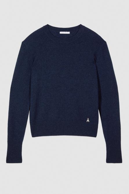 Crew neck cashmere sweater, Blue, Patrizia Pepe