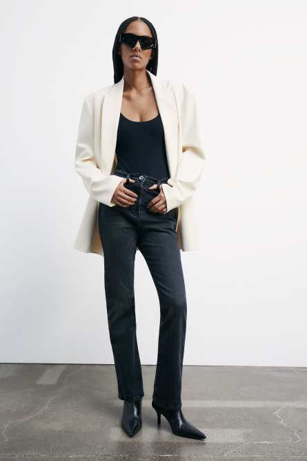 Minimal Shape ankle boots in leather, Black, Patrizia Pepe