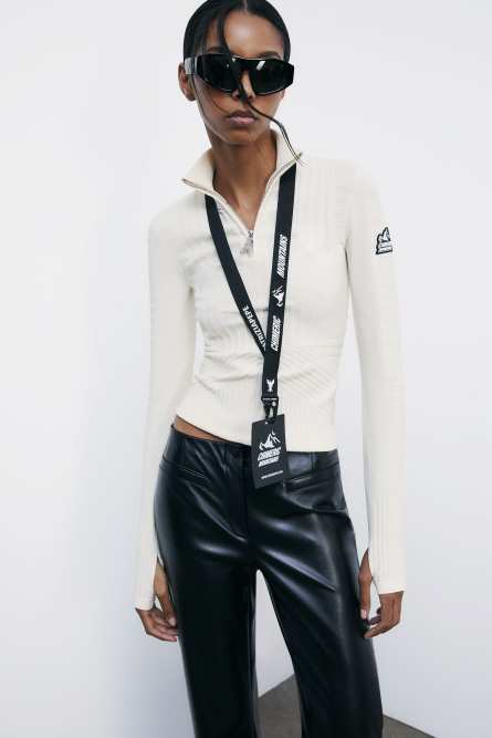 Pull à col montant Chimeric Mountains, Blanc, Patrizia Pepe