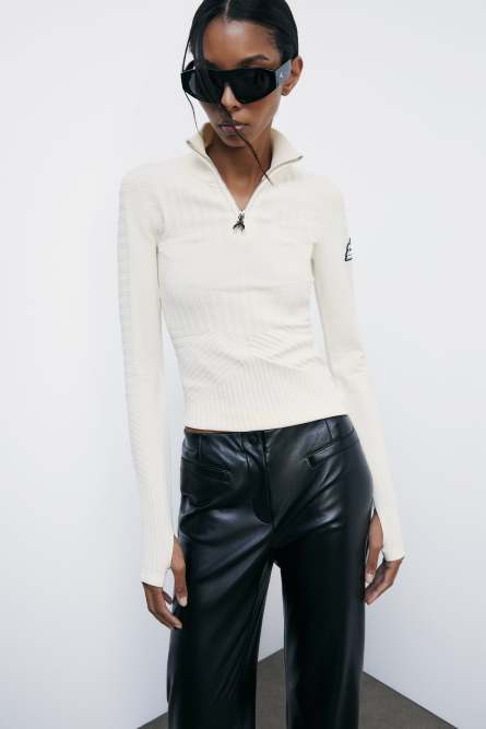 Pull à col montant Chimeric Mountains, Blanc, Patrizia Pepe