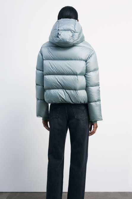 Short hooded down jacket, Green, Patrizia Pepe