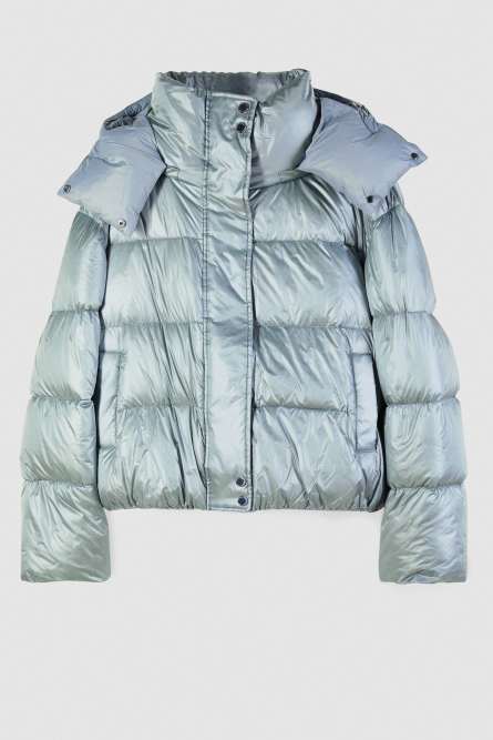 Short hooded down jacket, Green, Patrizia Pepe