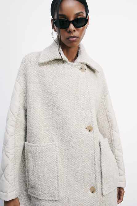 Wool-blend midi coat, White, Patrizia Pepe
