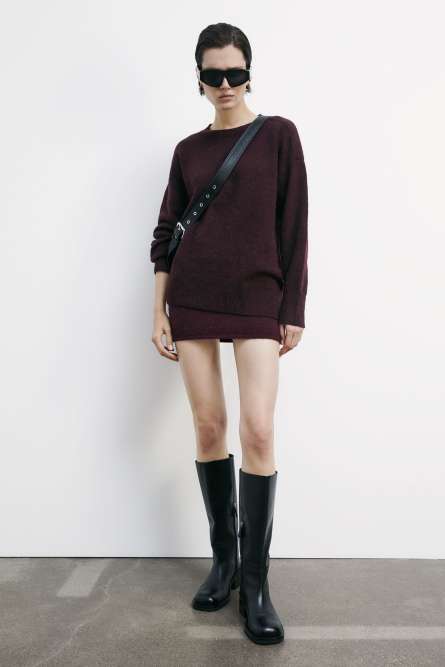 Soft turtleneck sweater, Bordeaux, Patrizia Pepe