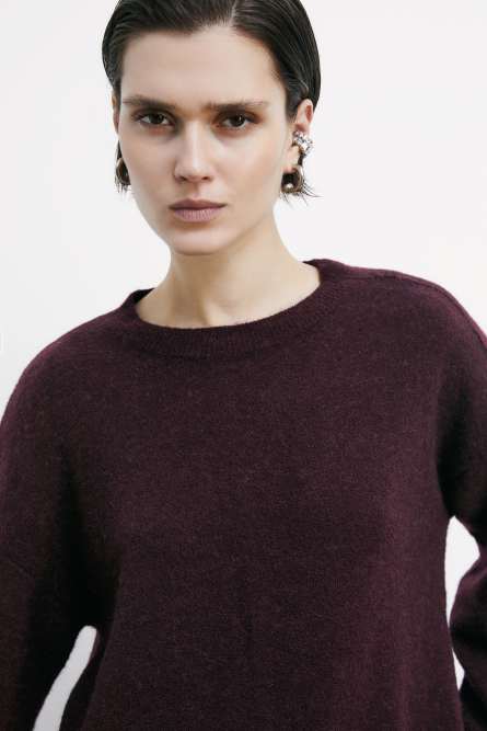 Soft turtleneck sweater, Bordeaux, Patrizia Pepe