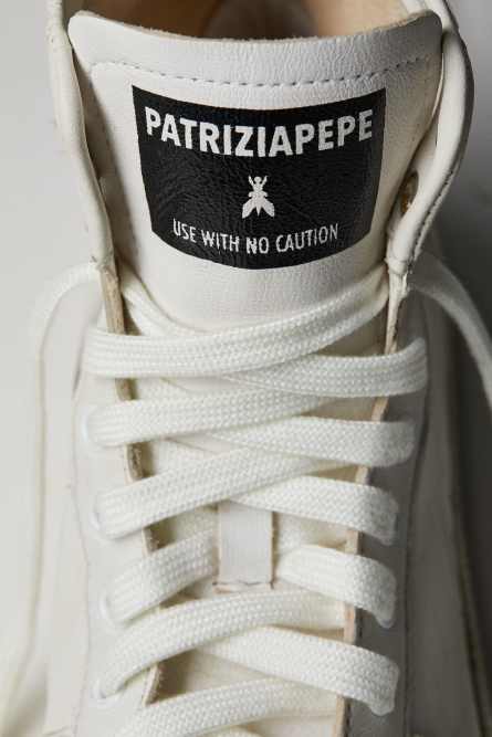 HI-SKIN Sneakers &apos;93 en cuir nappa, Blanc, Patrizia Pepe