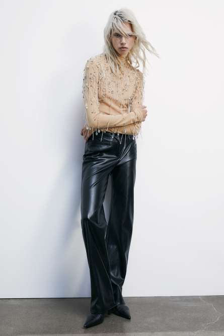 Боди с бижутерией из тюля, Бежевый, Patrizia Pepe