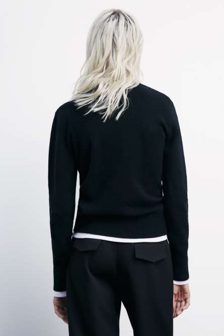 Crew neck cashmere sweater, Black, Patrizia Pepe