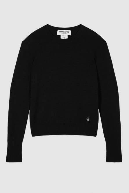Crew neck cashmere sweater, Black, Patrizia Pepe