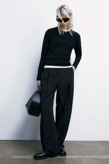 Crew neck cashmere sweater, Black, Patrizia Pepe